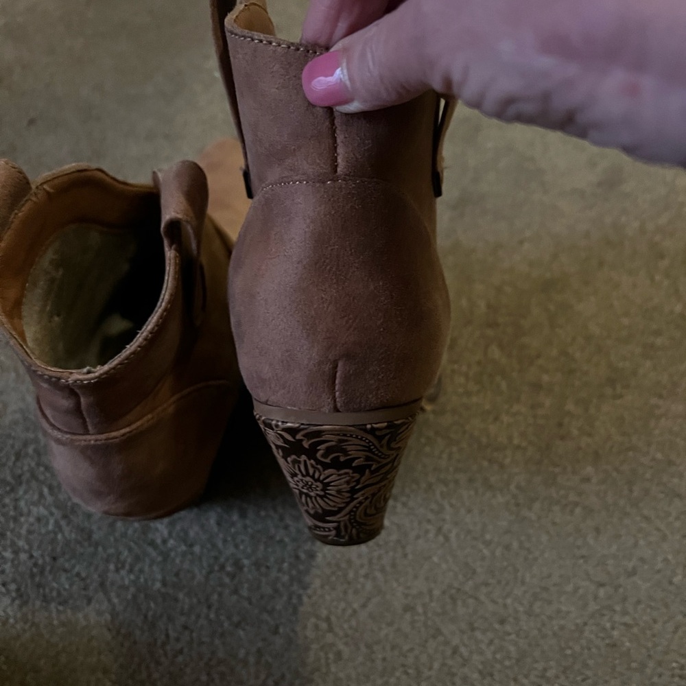 Very G Dangerous Embossed Western Ankle Boot